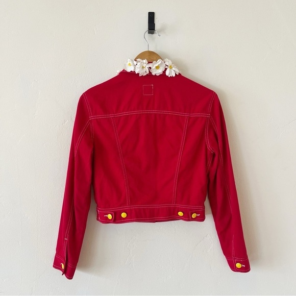 Vintage MOSCHINO "Love Me, Love Me Not" Daisy Collar Denim Jacket - Picture 10 of 14